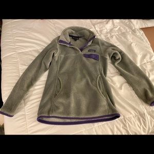 Patagonia Re-tool Snap-T grey fleece pullover, XS